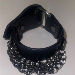 Harley-Davidson Black Leather Chain Belt